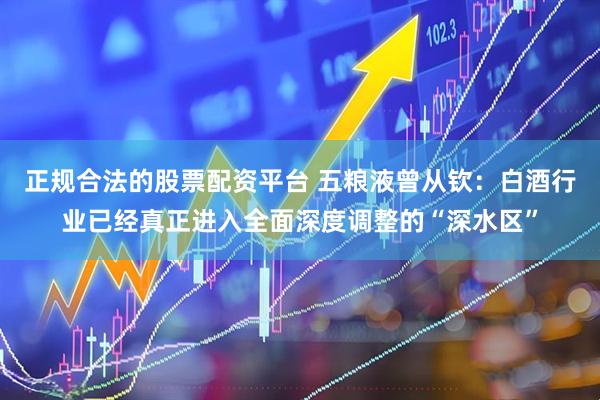 正规合法的股票配资平台 五粮液曾从钦：白酒行业已经真正进入全面深度调整的“深水区”