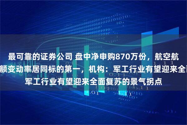 最可靠的证券公司 盘中净申购870万份，航空航天ETF天弘年内份额变动率居同标的第一，机构：军工行业有望迎来全面复苏的景气拐点