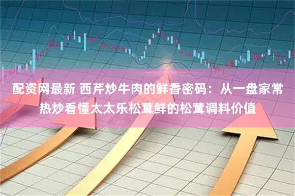 配资网最新 西芹炒牛肉的鲜香密码：从一盘家常热炒看懂太太乐松茸鲜的松茸调料价值